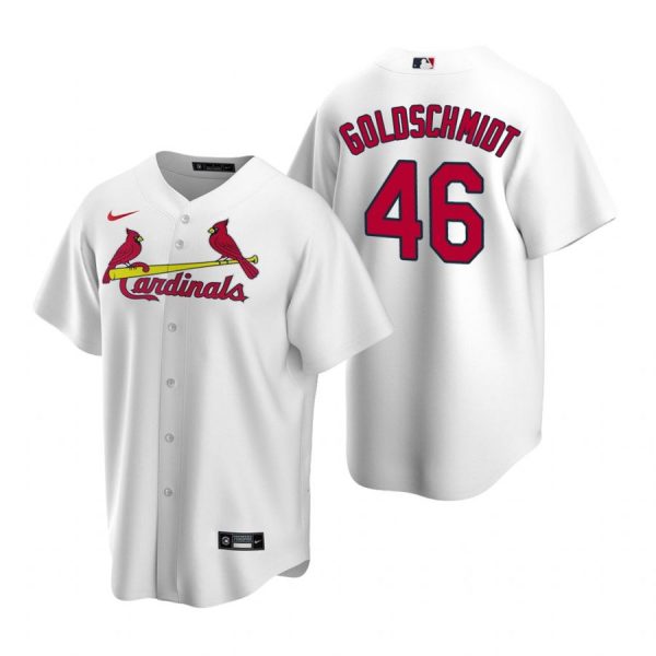 Custom Men’s Paul Goldschmidt St. Louis Cardinals Cool Base Jersey Cream White