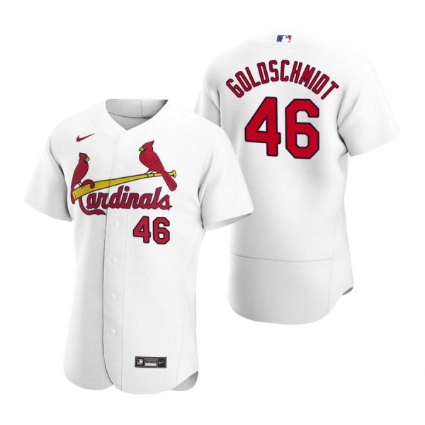 Custom Men’s Paul Goldschmidt St. Louis Cardinals Flex Base Jersey Black Golden White