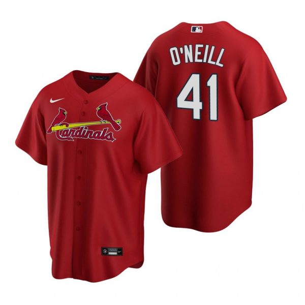 Custom Men’s Tyler O’Neill St. Louis Cardinals Cool Base Jersey Light Blue Red