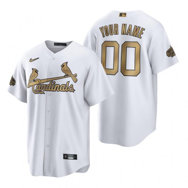 Custom Men’s Cool Base Custom St. Louis Cardinals 2022 MLB All-Star Game White Stitched Jersey