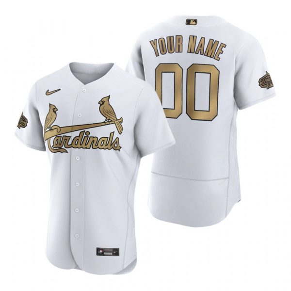 Custom Men’s Flex Base Custom St. Louis Cardinals 2022 MLB All-Star Game White Stitched Jersey