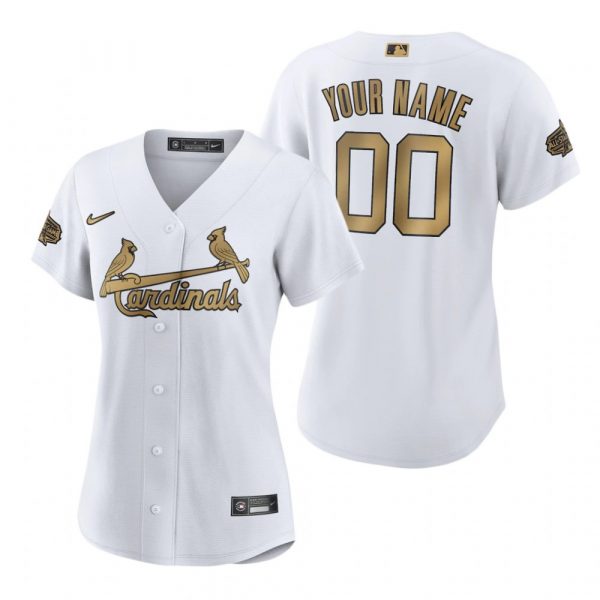 Custom Women’s Custom St. Louis Cardinals 2022 MLB All-Star Game White Stitched Jersey