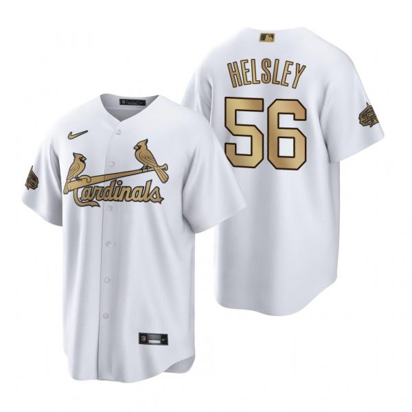 Custom Men’s Cool Base Ryan Helsley St. Louis Cardinals 2022 MLB All-Star Game White Stitched Jersey