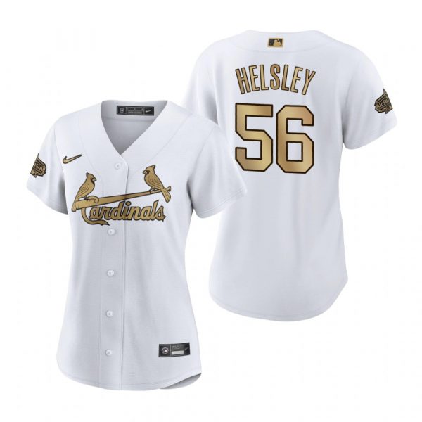 Custom Women’s Ryan Helsley St. Louis Cardinals 2022 MLB All-Star Game White Stitched Jersey