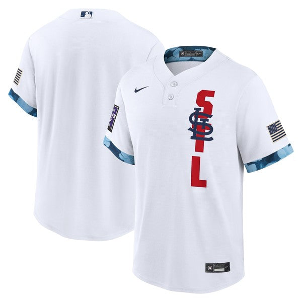 Custom Men’s – Cool Base St. Louis Cardinals 2021 MLB All-Star White Jersey Worn In-Game – Stitched