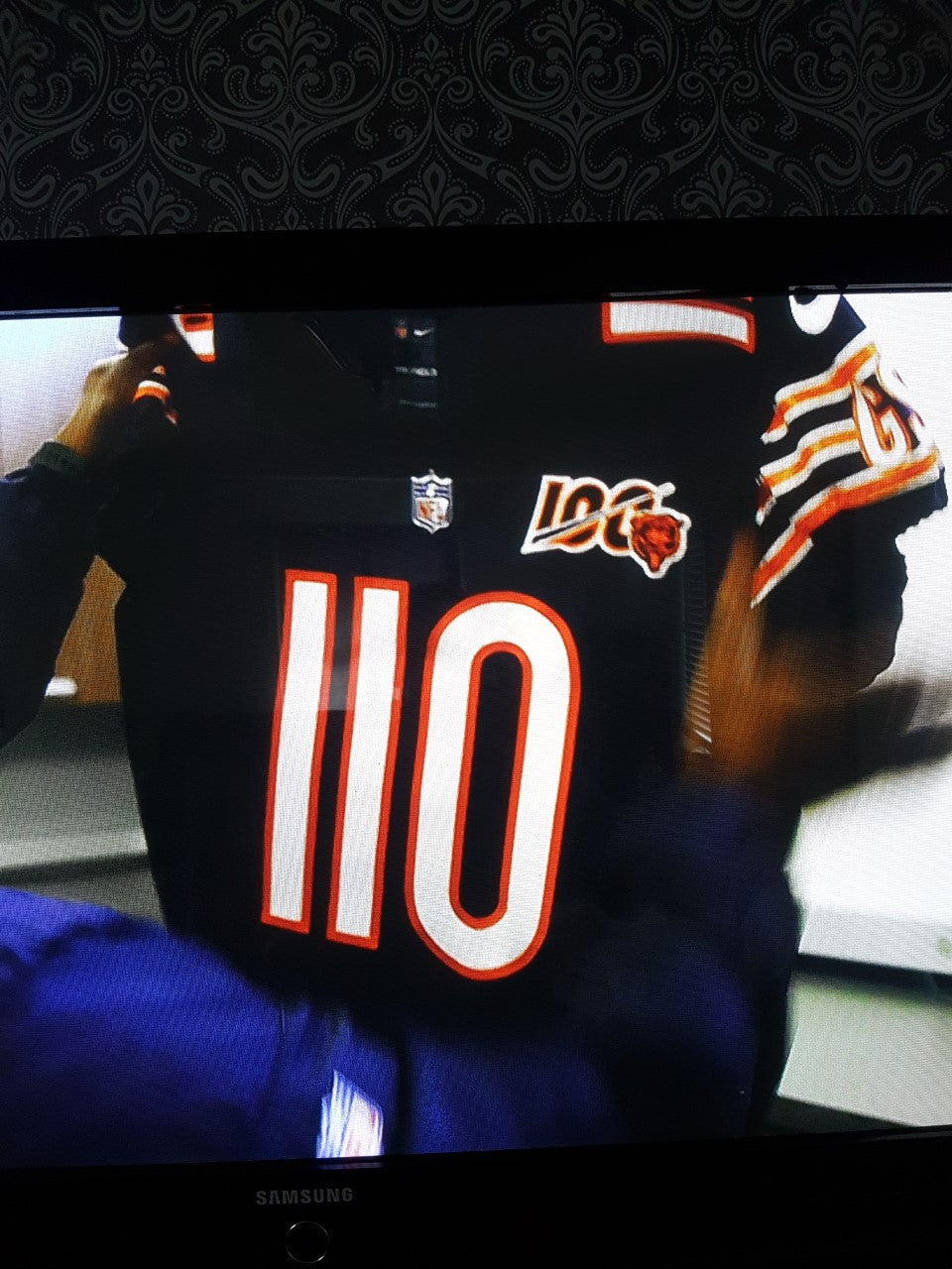 Custom Custom 2019 Chicago Bears #110 April Fools 100th Season Jersey
