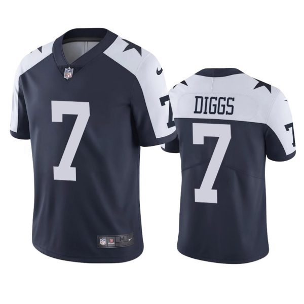 Custom Men’s #7 Trevon Diggs Dallas Cowboys Navy Alternate Vapor Limited Jersey Stitched