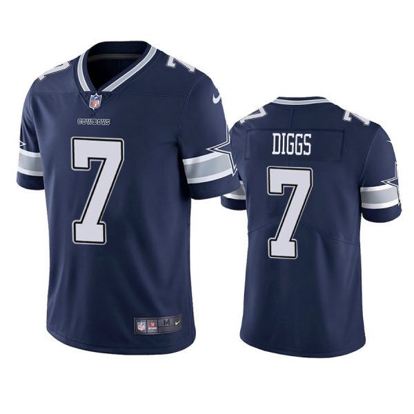 Custom Men’s #7 Trevon Diggs Dallas Cowboys Vapor Limited Jersey Stitched Navy