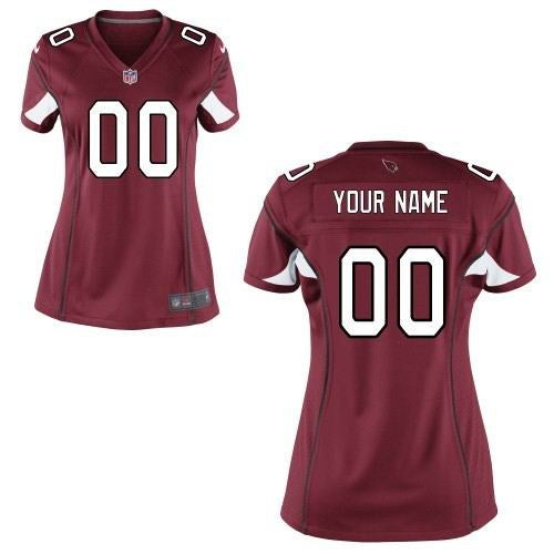 Custom Women’S Arizona Cardinals Customized Game Team Red Jersey