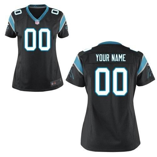 Custom women’s carolina panthers customized game team black jerseys